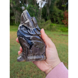 volcano agate wolf 5.5 in